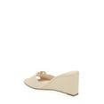thumbnail image 2 of Cecelia New York Donna Wedge Sandals Slip On Open Toe Wrapped Heel Open Toe Mule (Nude Dot, 7), 2 of 6
