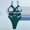 thumbnail image 6 of Gaecuw Two Piece Swimsuit for Women Women Bikini Set for Women Sleeveless Swimwear Top High Waisted Thong Briefs Swim Bottom Slip On Closure Swimsuits Solid Bathing Suits Cutout Hollow Resort Wear, 6 of 6