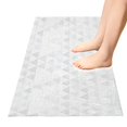 thumbnail image 5 of Dailycode White and Light Gray Triangular Bathroom Rugs Non Slip Absorbent Soft Plush Quick Dry Bath Mat, 39"x20", 5 of 8