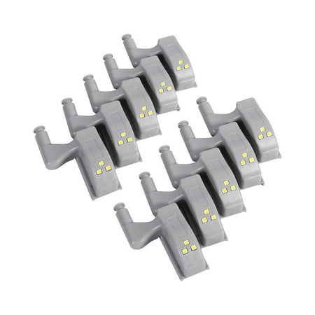 

WALFRONT 10Pcs Warm/Cool White Universal Cabinet Cupboard Closet Wardrobe LED Hinge Light Home Kitchen Closet Hinge Led Light Cabinet Hinge Led Light