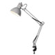 thumbnail image 1 of Lámpara de escritorio de metal sólido gris brillante con clip en C ajustable, brazo flexible que alcanza 18 pulgadas para una iluminación dirigida, diseñada como un elemento esencial moderno para uso, 1 of 5