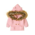thumbnail image 2 of LFEOOST Newborn Baby Girl Sweater Coats Long Sleeve Knitted Warm Jacket Cardigan Coats Outwear Fall Winter Clothes Pink 90, 2 of 9