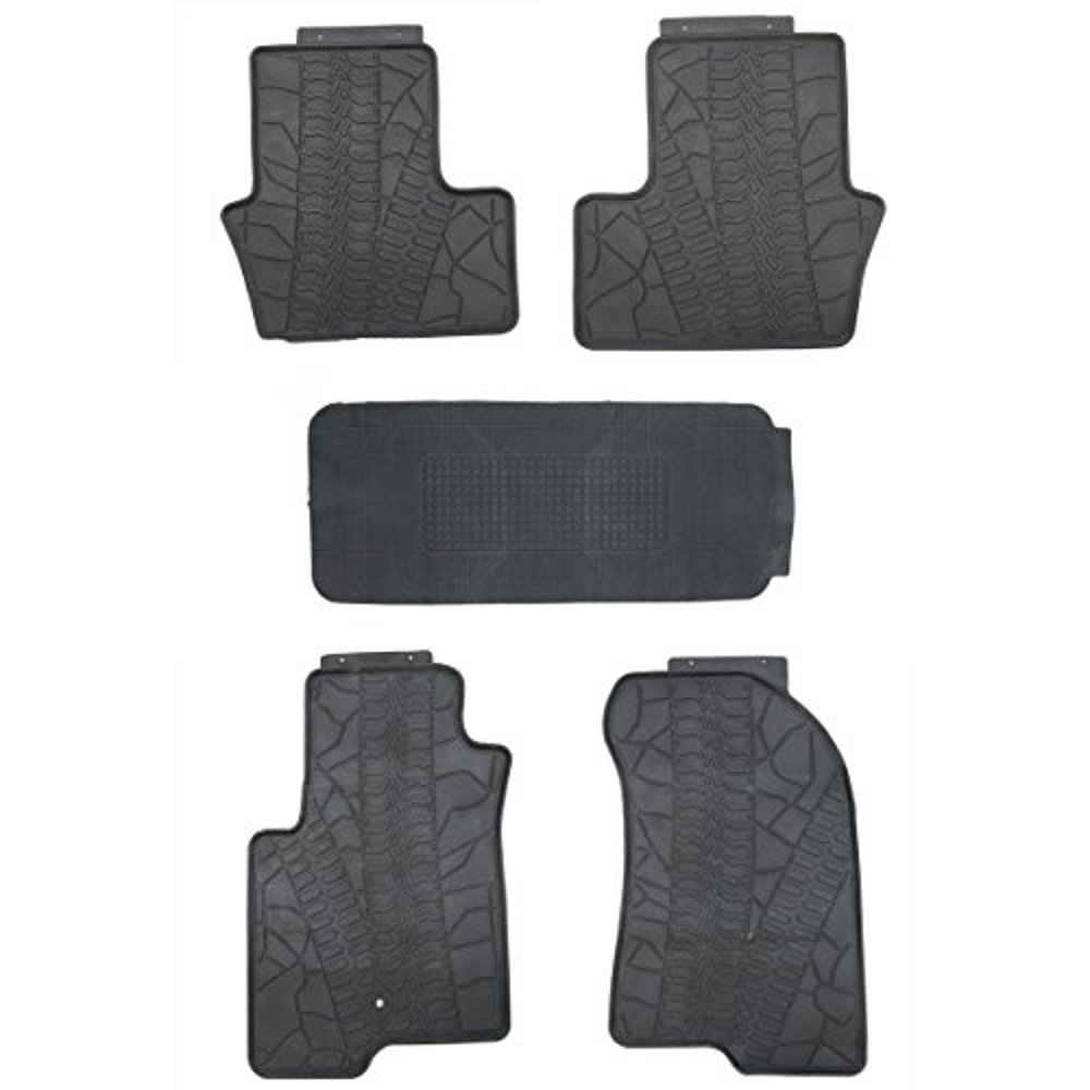 Black Rubber All Weather Floor Mats for 20072016 Jeep Compass