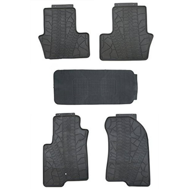 Black Rubber All Weather Floor Mats for 20072016 Jeep Compass