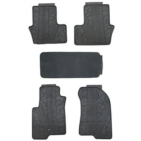 Black Rubber All Weather Floor Mats For 2007 2016 Jeep Compass