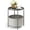 Grey, variant on CERBIOR End Small Side Table with Storage Basket, Metal Sofa Side Snack Table with Detachable Tray Top and Fabric Storage Basket, Scandi Style Table for Living Room Bedroom (White)