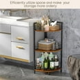 thumbnail image 4 of Bathroom Standing Shelf, 3 Tier Open Floor Shelves, Free-Standing Shelf Units, Triangular Curved Corner Shelf Stand for Small Space, Ideal for Bathroom,Kitchen,Vanity Storage and Organizer, 4 of 7