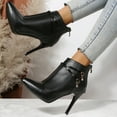 thumbnail image 6 of jsaierl Ankle Boots for Women Stilletos High Heels Fashion Party Dressy Side Ankle Boots Sexy Leather Pointed Toe Short Booties, 6 of 6