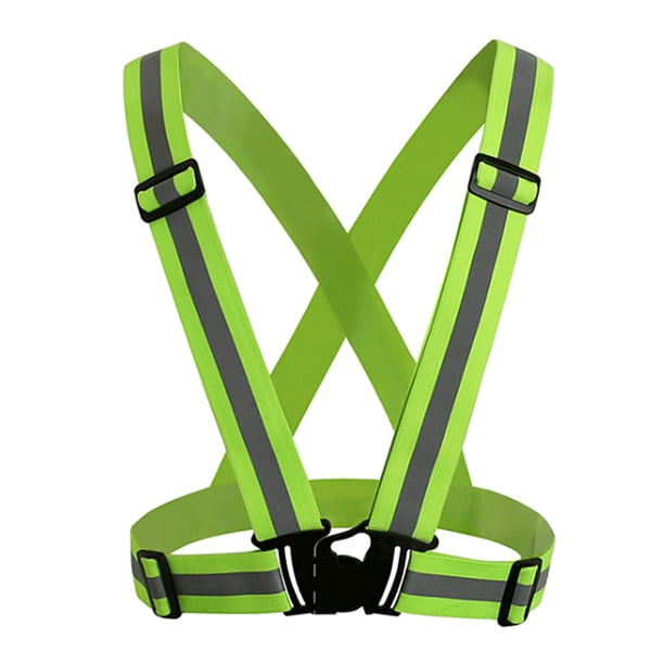 Yuarrent Resalte las correas reflectantes para correr de noche, ropa de equitación, chaleco de seguridad ajustable, banda elástica para adultos y Ropa Deportiva, Zapatos amarillo fluorescente Yuarrent OD1235-01