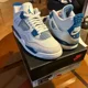 thumbnail image 1 of Ni - ke Jordan 4 Military Blue, 1 of 5