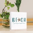 thumbnail image 4 of Zomyto 5"x5" Summer Beach Theme Wood Box Sign Beach Starfish Wooden Block Sign Desk Décor,Summer Beach Sign Decor, 4 of 6