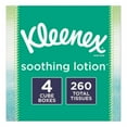 thumbnail image 2 of Kleenex Soothing Lotion Facial Tissues with Aloe & Vitamin E, 4 Cube Boxes, 65 Tissues per Box (260 Tissues Total), 2 of 2