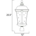 thumbnail image 2 of Maxim Dover DC Three Light 25-Inch Outdoor Post Light - Bronze - 3022CDBZ, 2 of 2