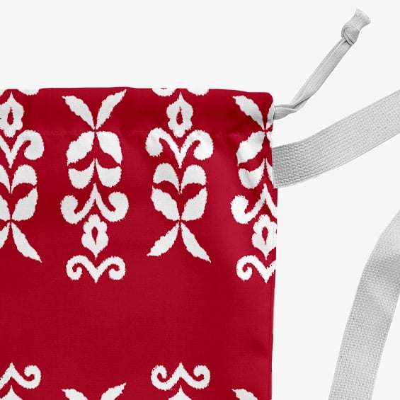 Simply Daisy Floral Stripes 18 x 29 in Red Laundry Bag