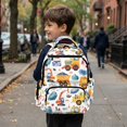 thumbnail image 4 of HUIACONG Construction Truck Print Kids School Backpack for Boys Age 5-14 Multi Pocket Adjustable Cushioned Straps Water Resistant Lightweight Durable Backpack for School Camping Day Trip, 4 of 7