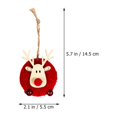 thumbnail image 2 of Pretyzoom 6pcs Mini Animal Ornaments Deer Lamb Ball Hanging Ornaments Wood Home Decor for Christmas Celebration, 2 of 8