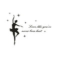 thumbnail image 2 of Teissuly Home Decor Wall Sticker - Ballet Dance Girls Gymnastics Wall Stickers -Sport Vinyl Art Wall Mural Sticker Home Decoration Wall Papers (Black), 2 of 3
