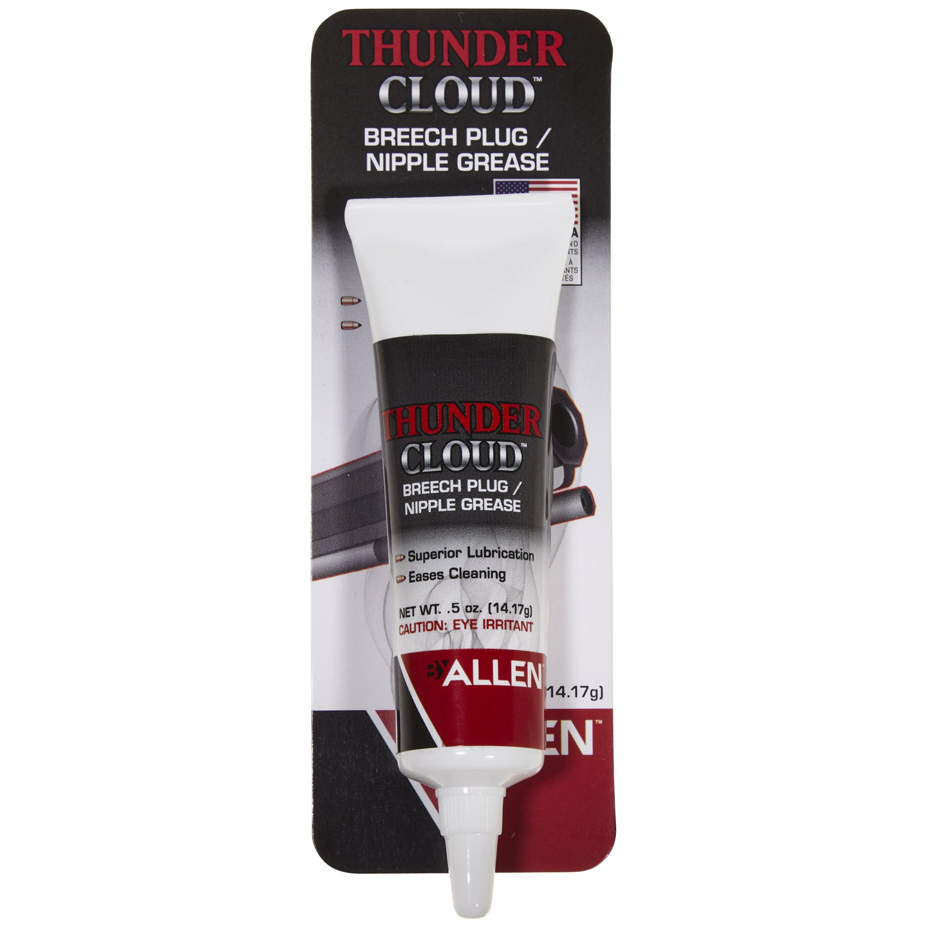 Thunder Cloud Black Powder Plug & Nipple Gun Grease Gel, 0.5 oz. Tube, White, 87134A, Petroleum Base