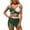 C143/Dark Green, variant on XIYON Women's Bikini Sets Two Piece Swimwear Tankini Color Block High Waisted Bikini Top With Swim Shorts Comfortable Swim For Beach Pool Vintage Beachwear
