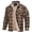 Brown, variant on YUCOLEN Men's Fleece Lined Heavyweight Flannel Jacket Cotton Button Up Plaid Shirt Warm Thick Winter Coat Orange L
