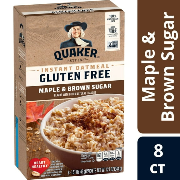 Quaker® Gluten Free Maple & Brown Sugar Instant Oatmeal