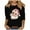 DT-Black, variant on Women's Christmas 3/4 Sleeve Top, Santa Face with Sparkle Detail Print, Glam Fit, Cozy Fabric, Holiday Parties & Lounging