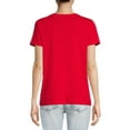 thumbnail image 4 of Time and Tru Women's Short Sleeve V-Neck Tee, 2-Pack, 4 of 5