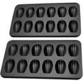 thumbnail image 4 of 2 Pack Nonstick Madeleine Pan, 12-cup Heavy Duty Shell Shape Baking Cake Mold Pan., 4 of 5