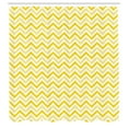 thumbnail image 3 of Ambesonne Abstract Shower Curtain, Chevron Zig Zag 90s, 69"Wx70"L, White and Yellow, 3 of 5