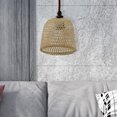thumbnail image 4 of BRIGHTFUFU 1Pack Boho Style Lamp Shade Light Brown Bamboo Lightweight Rattan Design, 4 of 5
