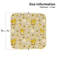 thumbnail image 3 of Kll Square Drink Coasters Set Of 4,Pu Leather Absorbent Coasters Set Decorative Coffee Cup Coasters Housewarming Gift For Home Decor-Cute Bee Gnomes, 3 of 9
