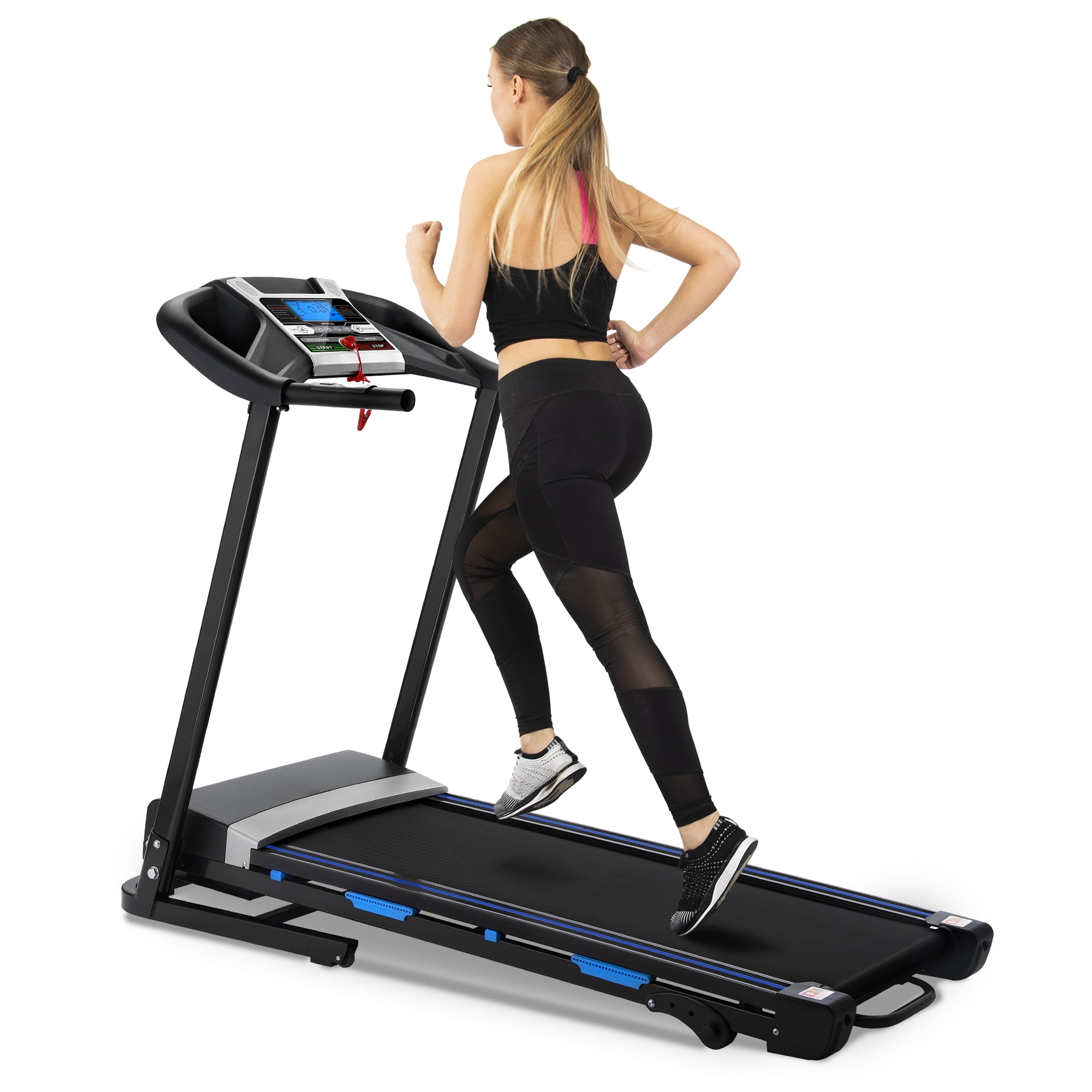 Electric Folding Treadmill with Incline, Walking Running Jogging