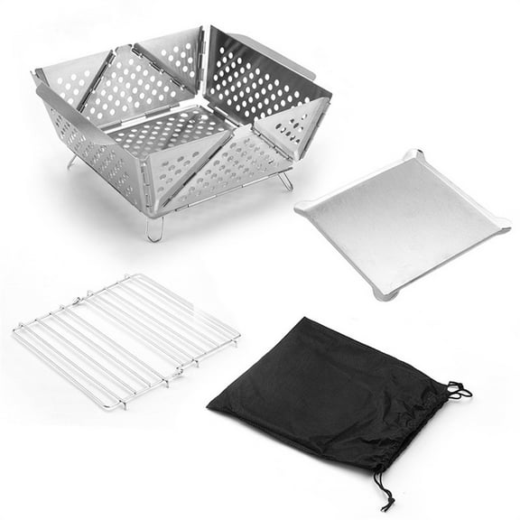 Folding Campfire Grill Charcoal Grills BBQ Barbecue Stove for Outdoor Camping
