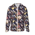 thumbnail image 2 of Uemuo Cartoon Space 1 Pattern Women's Full Zip UPF 50+ Sun Protection Hoodie Jacket Long Sleeve Sun Shirt Hiking Outdoor Performance with Pockets-Large, 2 of 9