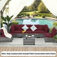 thumbnail image 6 of Geemuslly 14-Piece Outdoor Sectional, 6-Seat Waterproof Patio Cushions, Wine Red, 6 of 7