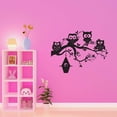 thumbnail image 3 of Cute Bunch Of Owl Sitting On Tree Vinyl Decal Wall Art Sticker Designs Vinyl Stickers For Home House Walls Rooms Windows Bedroom Decoration Size (26x26 inch), 3 of 3