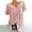 Pink, variant on SHOPESSA Womens Plus Size Tops Casual Short Sleeves V-Neck Print Pullover Blouse T-Shirt Pleated Casual Flowy Tunic Blouse Tops
