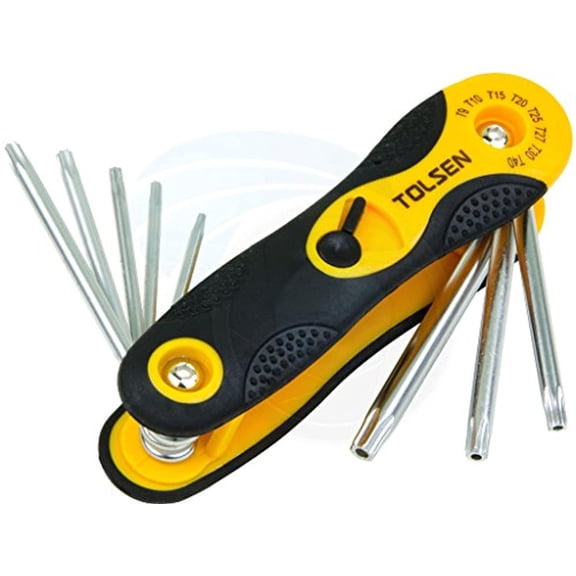 8pcs Folding Torx Star Hex Key Set T9 T10 T15 T20 T25 T27 T30 and T
