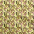 thumbnail image 1 of oneOone Cotton Silk Yellow Fabric Tropical Leaf Craft Projects Decor Fabric Printed By The Yard 42 Inch Wide, 1 of 5