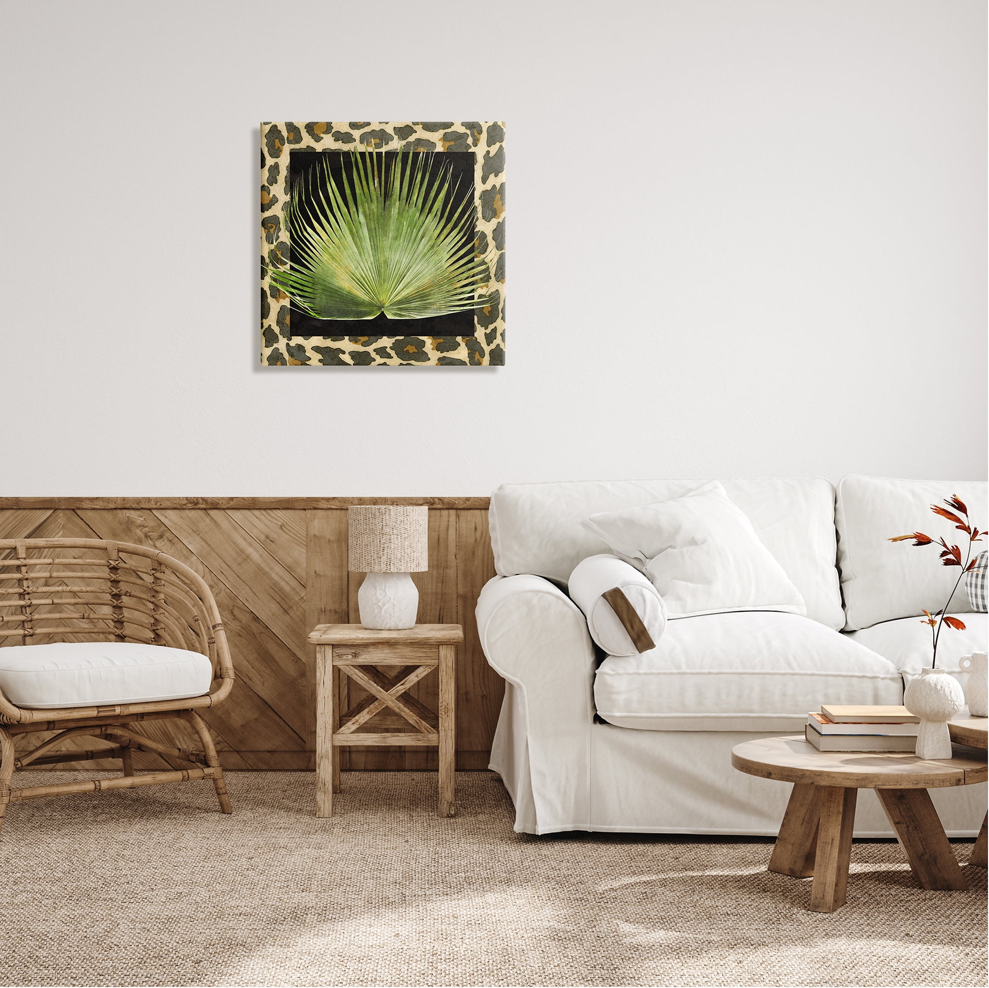 Stupell Industries Tropical Leaf Pattern Botanical & Floral Painting Gallery Wrapped Canvas Print Wall Art, 24 x 24