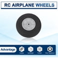 thumbnail image 3 of Uxcell 2Pcs 2.56"OD x 0.73"T RC Airplane Wheels Aircraft Sponge Wheels Foam Wheel Replacement for DIY RC Model Planes Black and White, 3 of 7