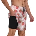 thumbnail image 2 of KLL Floral Strawberr for Mens Swim Trunks Quick Dry Swim Shorts with Built-in Compression Liner Funny Swimwear Bathing Suits-3X-Large, 2 of 6