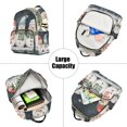 thumbnail image 5 of FORMRS Mini Backpack Purse for Women Quilted Travel Daypack Casual Shoulder Bag, Green Snowmen, 5 of 7
