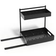 thumbnail image 1 of Sorbus 2-Tier Under Sink Organizer with Sliding Drawers, No-Drill Storage Rack (Black), 1 of 8