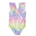 thumbnail image 3 of Yuanyu Girls One Piece Swimsuit Kids Ruffle Bathing Suit Swimwear Beachwear 5-14 Years, 3 of 8