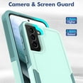 thumbnail image 3 of YEYKX Defender Case for Samsung Galaxy S21+ 5G 6.7'' Heavy Duty 1 in 1 Design Rugged Full Body Dustproof Shockproof Bumper Non-Slip Protective Cover,Light Green,For Galaxy S21+, 3 of 5