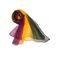 thumbnail image 2 of Bufanda Color Degradado Largo Chiffon Ligero Para Mujeres Verde / Amarillo / Púrpura 63"x19.6", 2 of 7