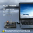 thumbnail image 2 of External CD DVD Drive, USB TYPEC Portable CD/DVD +/-RW Drive/DVD Player with SD Card Reader USB 3.0 USB C Hub CD ROM Burner Compatible with Laptop Desktop PC Windows Linux OS Apple Mac, 2 of 8
