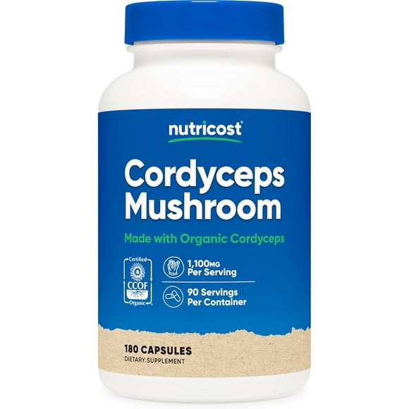 Nutricost Cordyceps 1,100mg Energía Y Resistencia 90 Caps