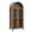 Brown, variant on IVV Modern Farmhouse Arched Display Cabinet with LED Light Stripe, Glass Doors and Adjustable Shelves, for Home Decors & Organizations, 30"L x 15.5"W x 67"H, Brown